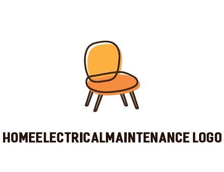 line art abstract chair