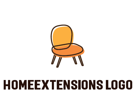 line art abstract chair