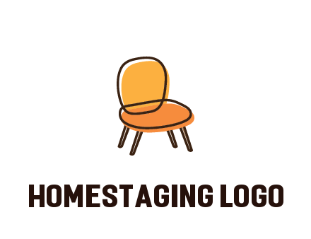 line art abstract chair