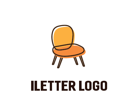 line art abstract chair