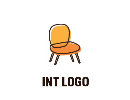 line art abstract chair