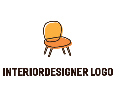 line art abstract chair