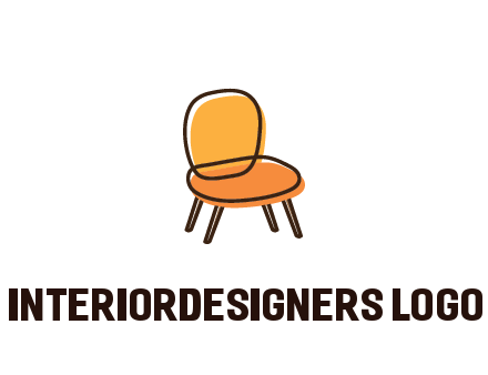 line art abstract chair