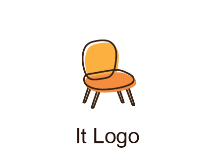 line art abstract chair