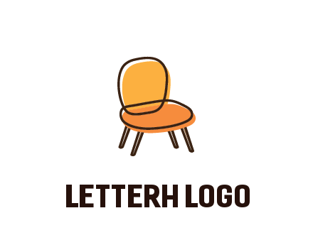 line art abstract chair