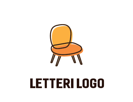 line art abstract chair