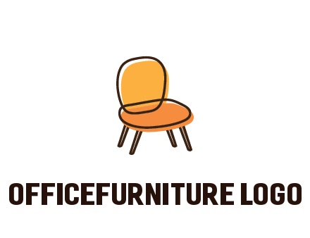 line art abstract chair