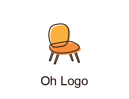 line art abstract chair