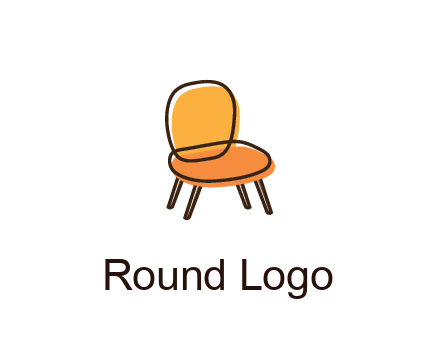 line art abstract chair