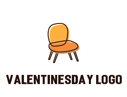 line art abstract chair