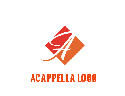 negative spacing letter A in rhombus