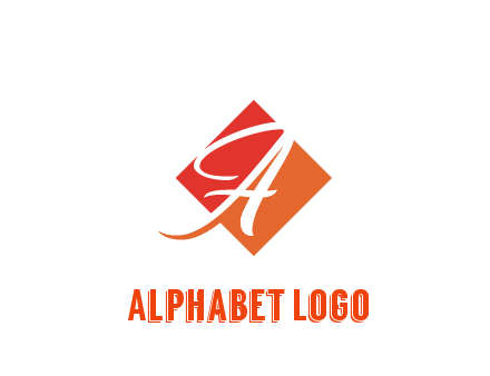 negative spacing letter A in rhombus