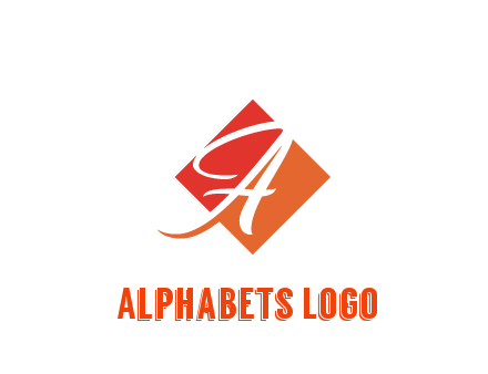 negative spacing letter A in rhombus