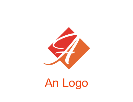 negative spacing letter A in rhombus