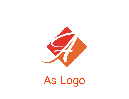 negative spacing letter A in rhombus