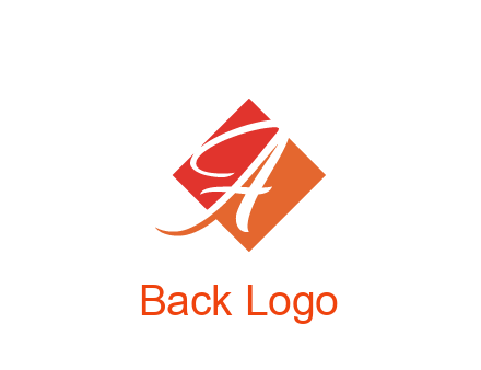 negative spacing letter A in rhombus