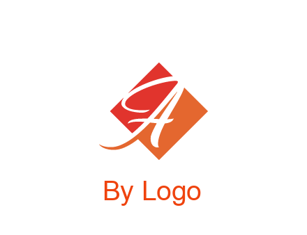negative spacing letter A in rhombus