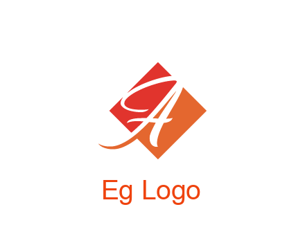 negative spacing letter A in rhombus