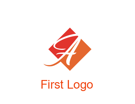 negative spacing letter A in rhombus