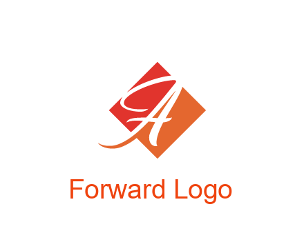 negative spacing letter A in rhombus