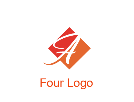 negative spacing letter A in rhombus