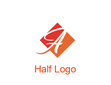 negative spacing letter A in rhombus