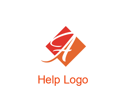 negative spacing letter A in rhombus