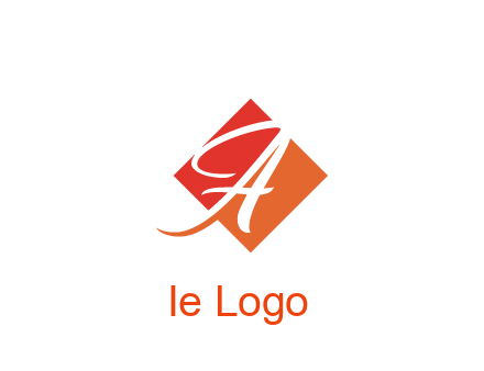 negative spacing letter A in rhombus