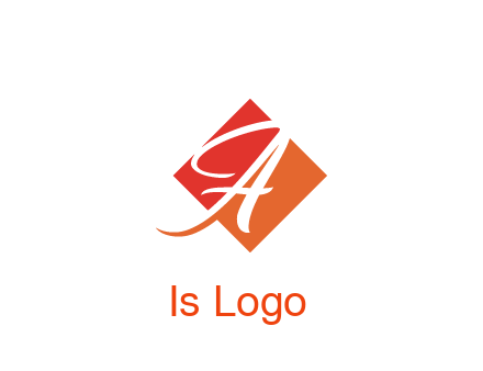 negative spacing letter A in rhombus