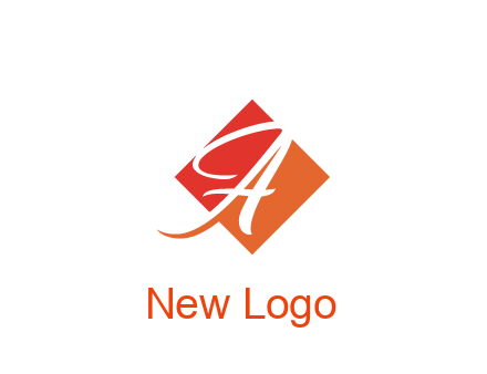 negative spacing letter A in rhombus