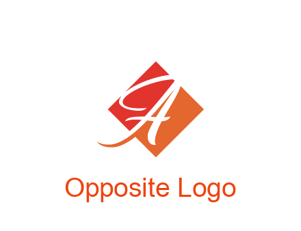 negative spacing letter A in rhombus