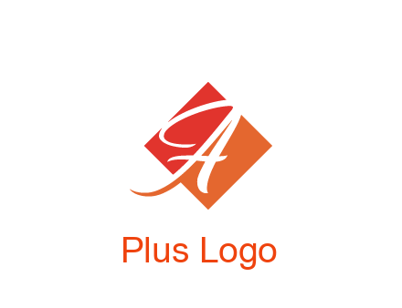 negative spacing letter A in rhombus