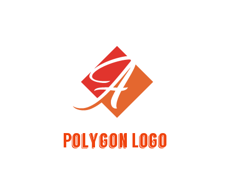 negative spacing letter A in rhombus
