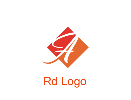 negative spacing letter A in rhombus