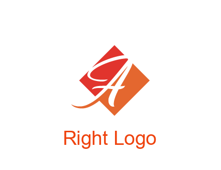 negative spacing letter A in rhombus
