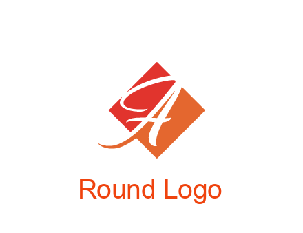 negative spacing letter A in rhombus
