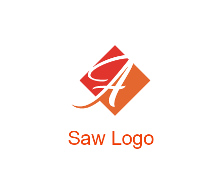 negative spacing letter A in rhombus