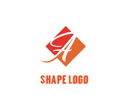 negative spacing letter A in rhombus