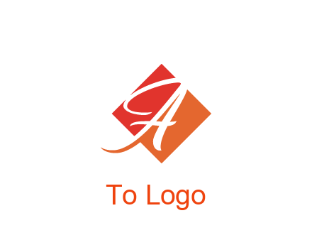 negative spacing letter A in rhombus