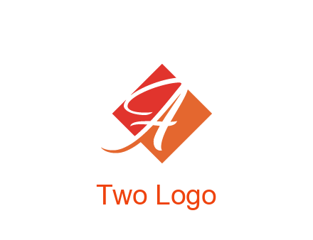 negative spacing letter A in rhombus