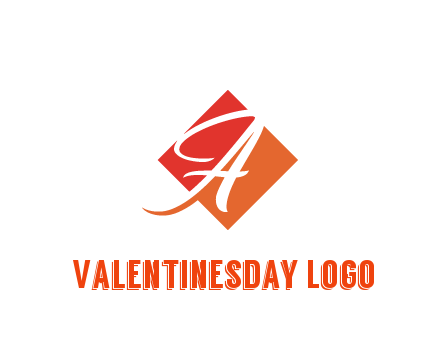 negative spacing letter A in rhombus