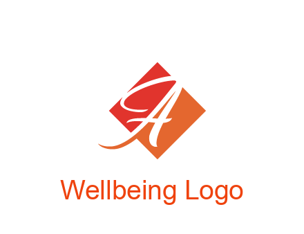 negative spacing letter A in rhombus