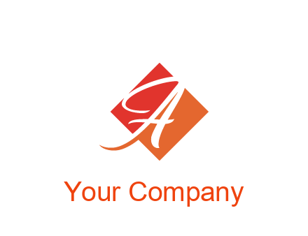 negative spacing letter A in rhombus