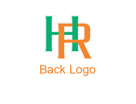 letter H and letter R intertwining with each other