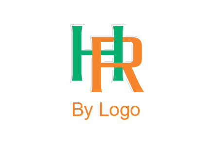 letter H and letter R intertwining with each other
