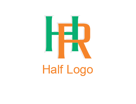 letter H and letter R intertwining with each other
