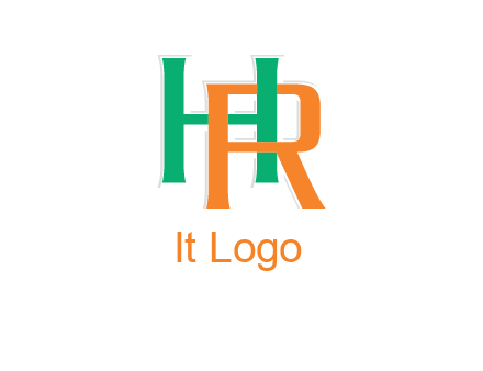 letter H and letter R intertwining with each other