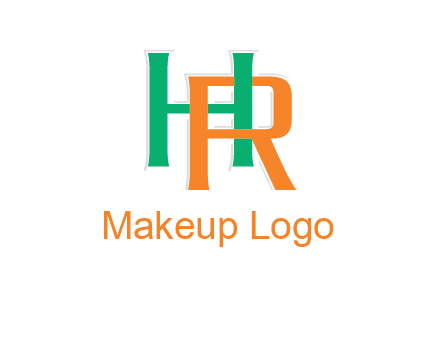 letter H and letter R intertwining with each other