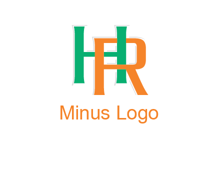 letter H and letter R intertwining with each other