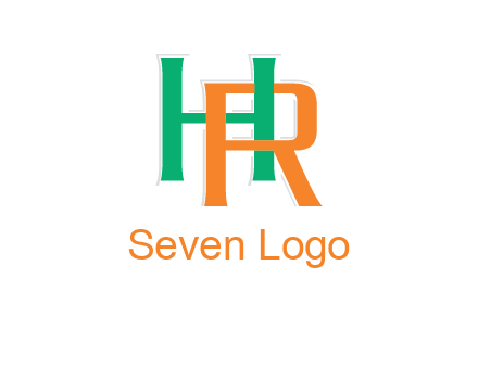 letter H and letter R intertwining with each other